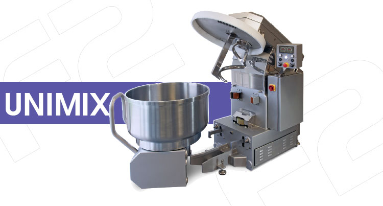 Aвтоматическая спиральная тестомесильная машина с подкатной дежей Mod.Unimix
